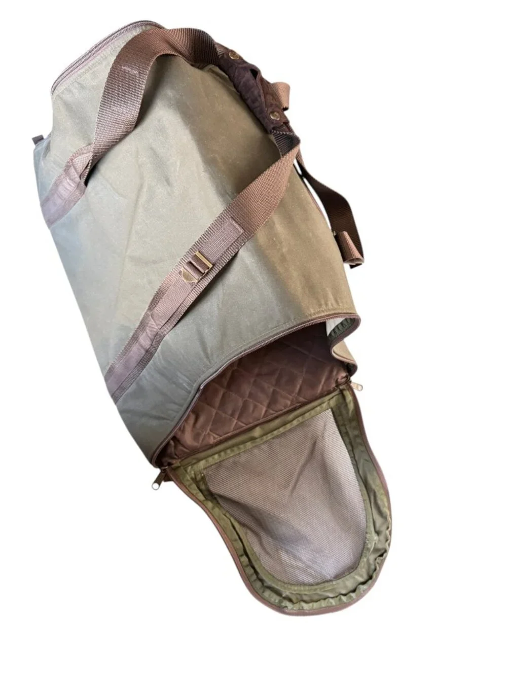 Wagwear Travel Carrier Cotton Ripstop Olive Green Large 21